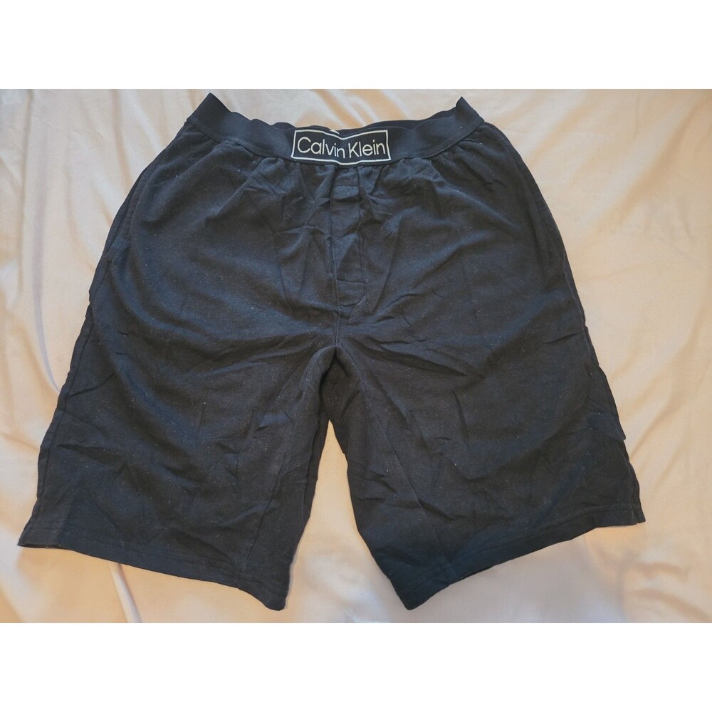 Calvin Klein Men's Sleepwear Lounge Shorts Black Size S Small Knit